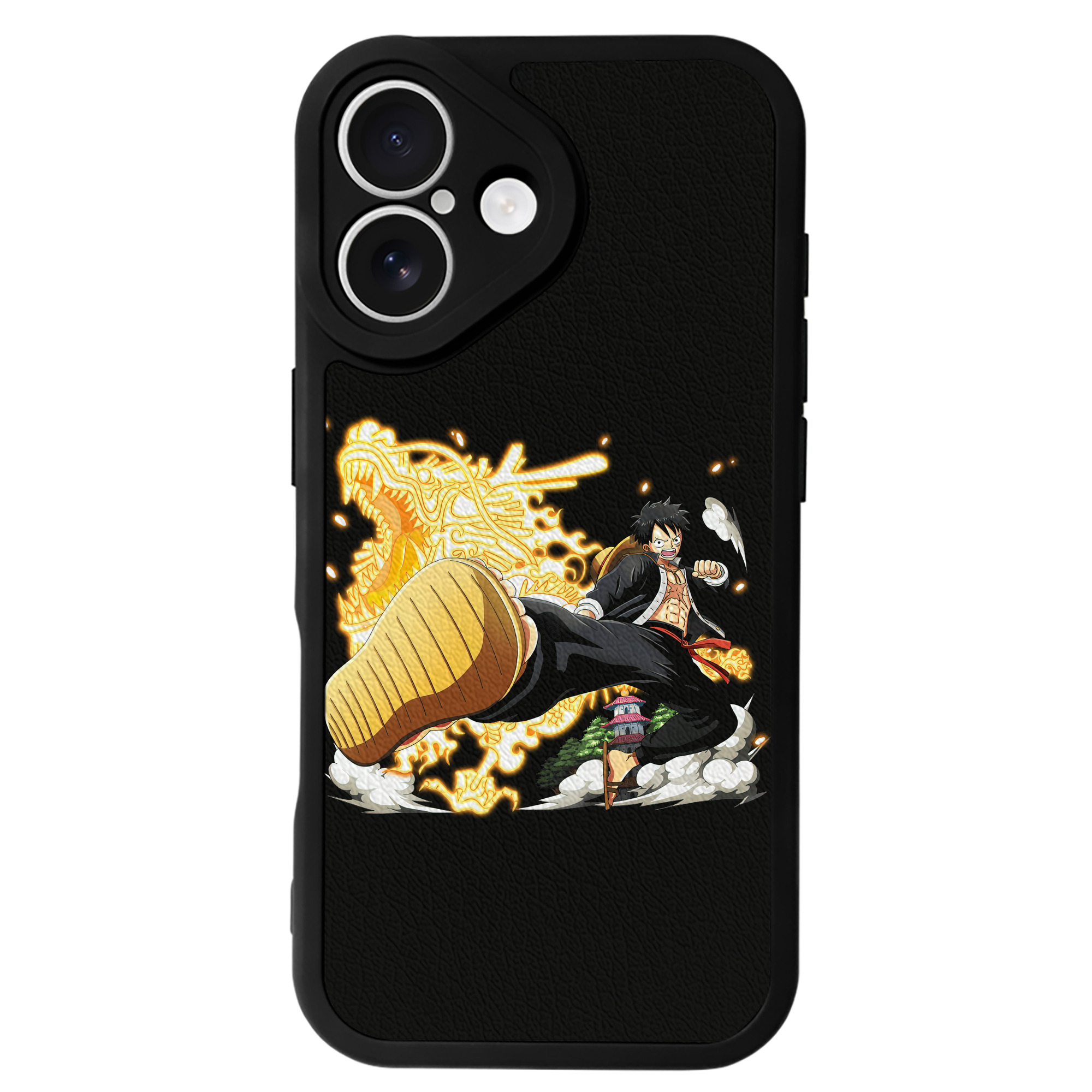（画像用） ワンピース モンキー・D・ルフィ ONE PIECE Monkey D. Luffy 【iPhone 16シリーズ対応】シリコンスマホケース（レザー調） 材質：シリコン